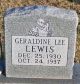 LEWIS, Geraldine Lee